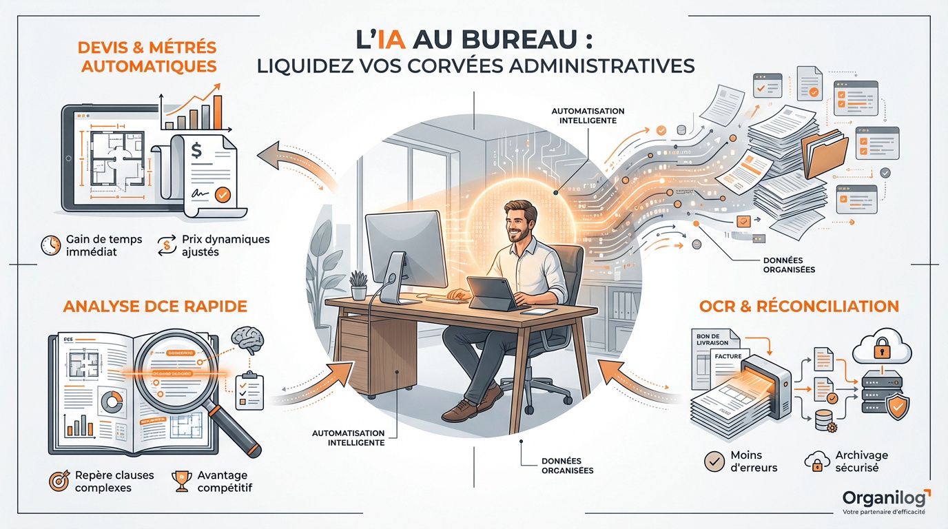 Logiciel d'intelligence artificielle pour la gestion administrative d'un chantier de bâtiment