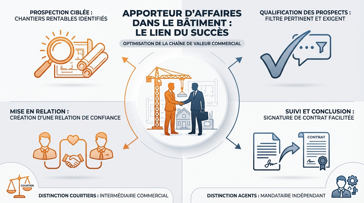 Agent commercial et artisan du bâtiment discutant d'un nouveau projet de chantier