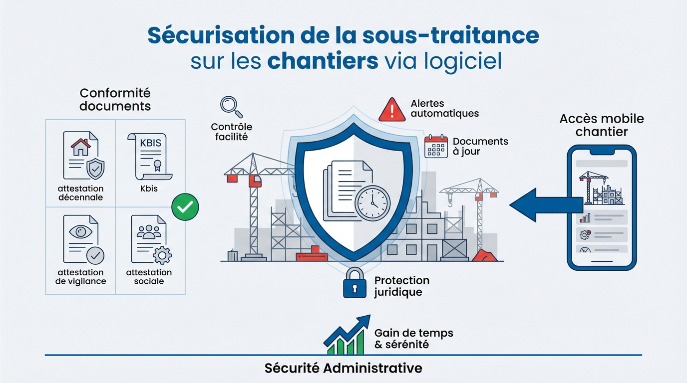 Gestion administrative et sécurisation des documents de sous-traitance sur chantier